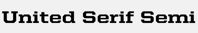 United Serif Semi Ext Heavy